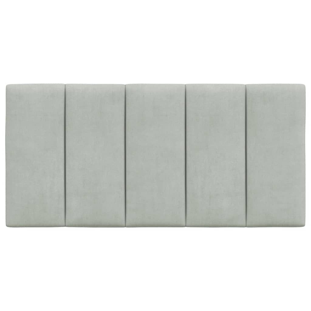 vidaXL Bett Kopfteilkissen "Hanko" Hellgrau 100 cm Samt (1-tlg) – Bild 5 von 5
