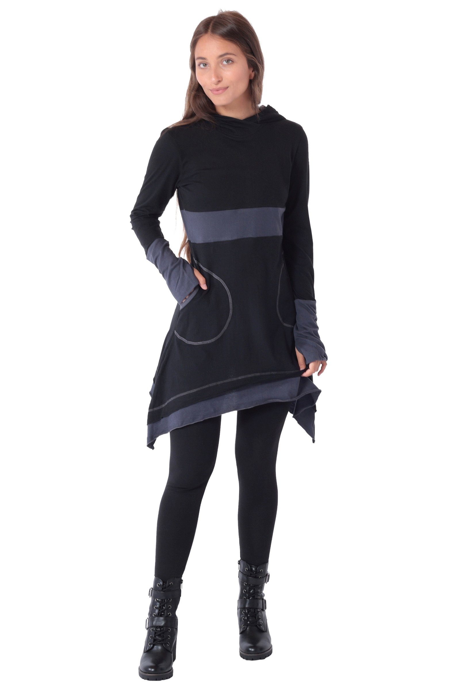 PUREWONDER Zipfelkleid Kleid aus Baumwolle mit Zipfelkapuze, Oberteil Nr 37 günstig online kaufen