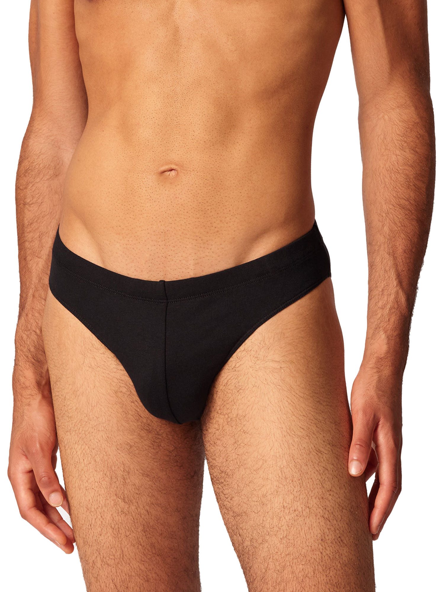 Skiny Slip Herren Brasil Slip 2er Pack Cotton Multipack (Spar-Set, 2-St) hoher Baumwollanteil, genähte elastische Beinabschlüsse