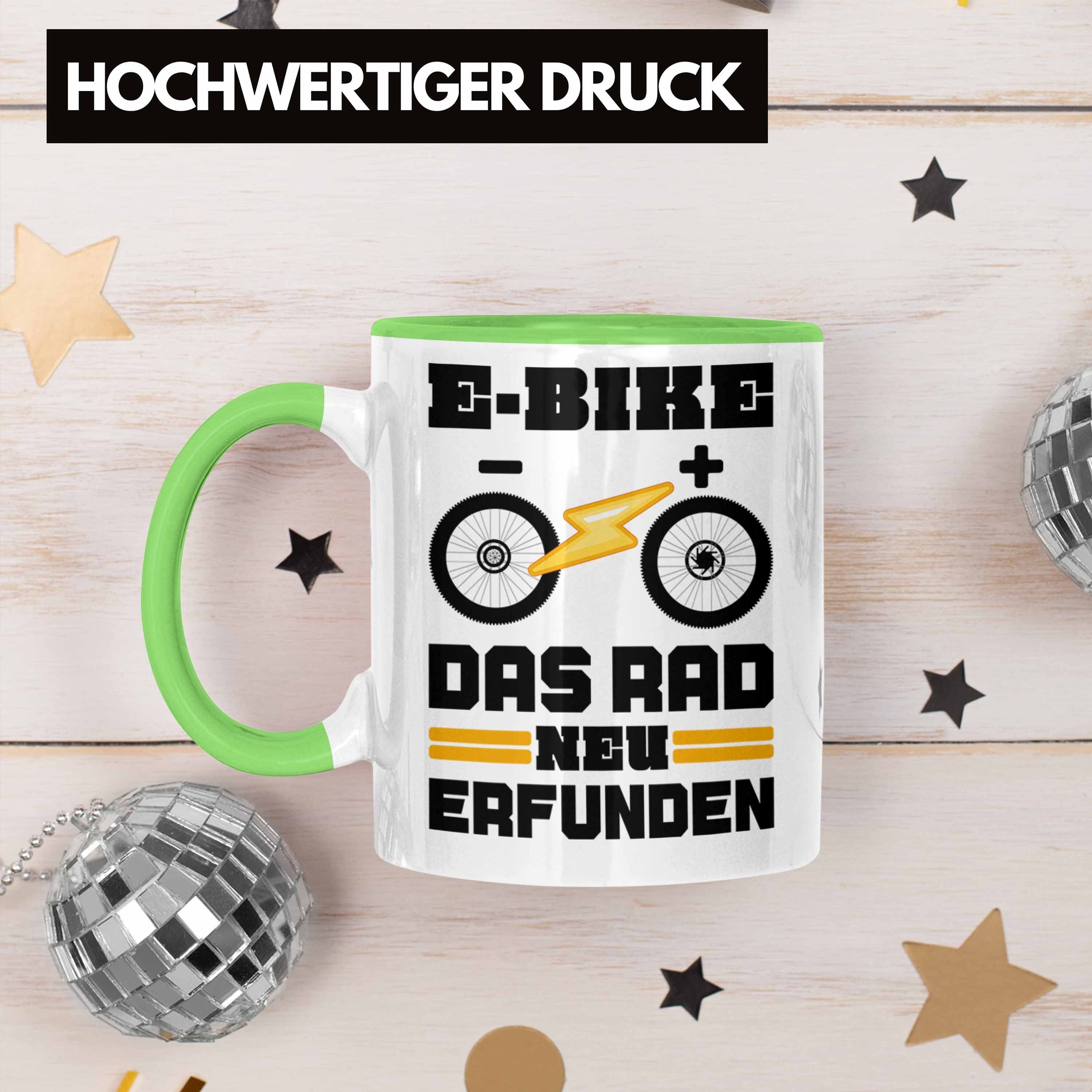 Lustige Geschenk Spruch Trendation Tasse Trendation - Elektrofahrrad Grün Tasse mit Kaffeetasse Ebike E-Bike Sprüche Rentner Geschenke