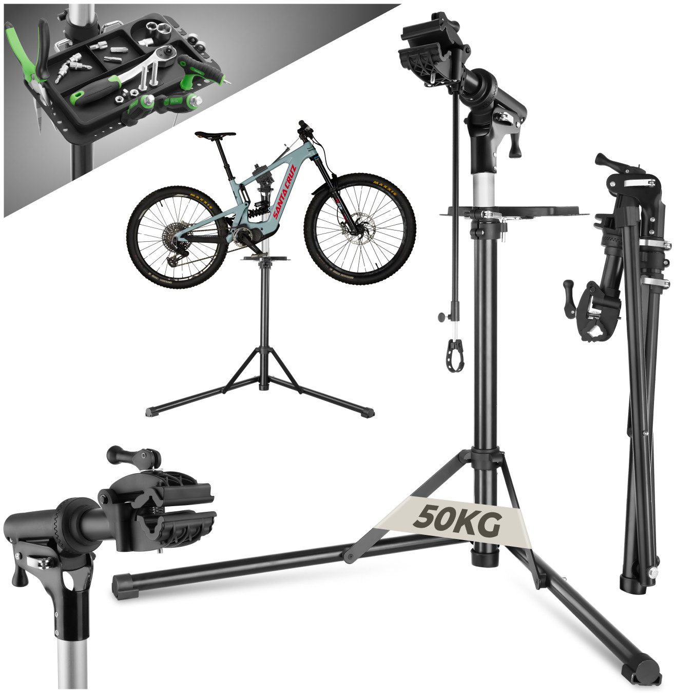 tectake Fahrrad-Montageständer Fahrradmontageständer, bis 50kg, E-Bike günstig online kaufen