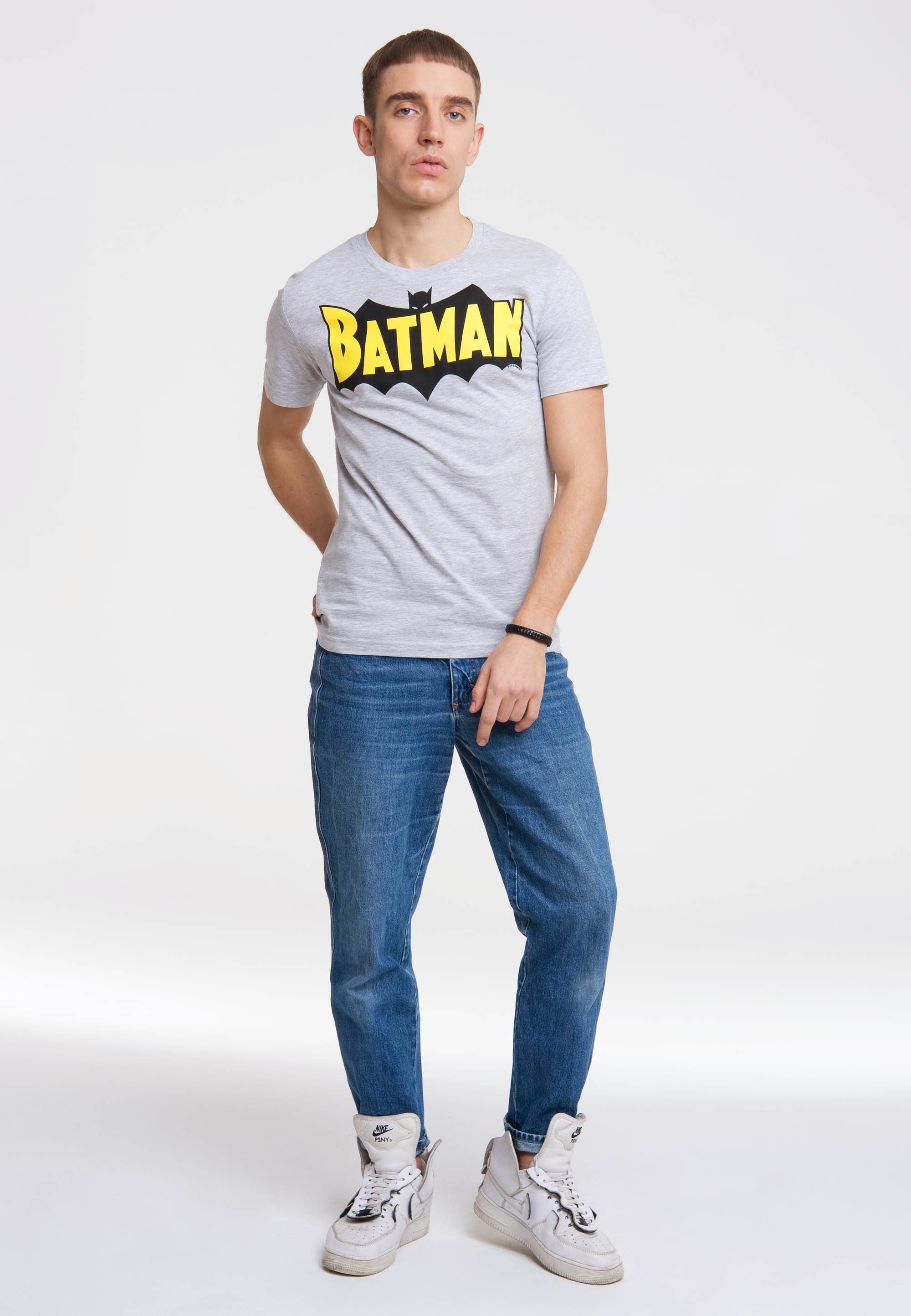 LOGOSHIRT T-Shirt BATMAN Superhelden-Print WINGS coolem - mit