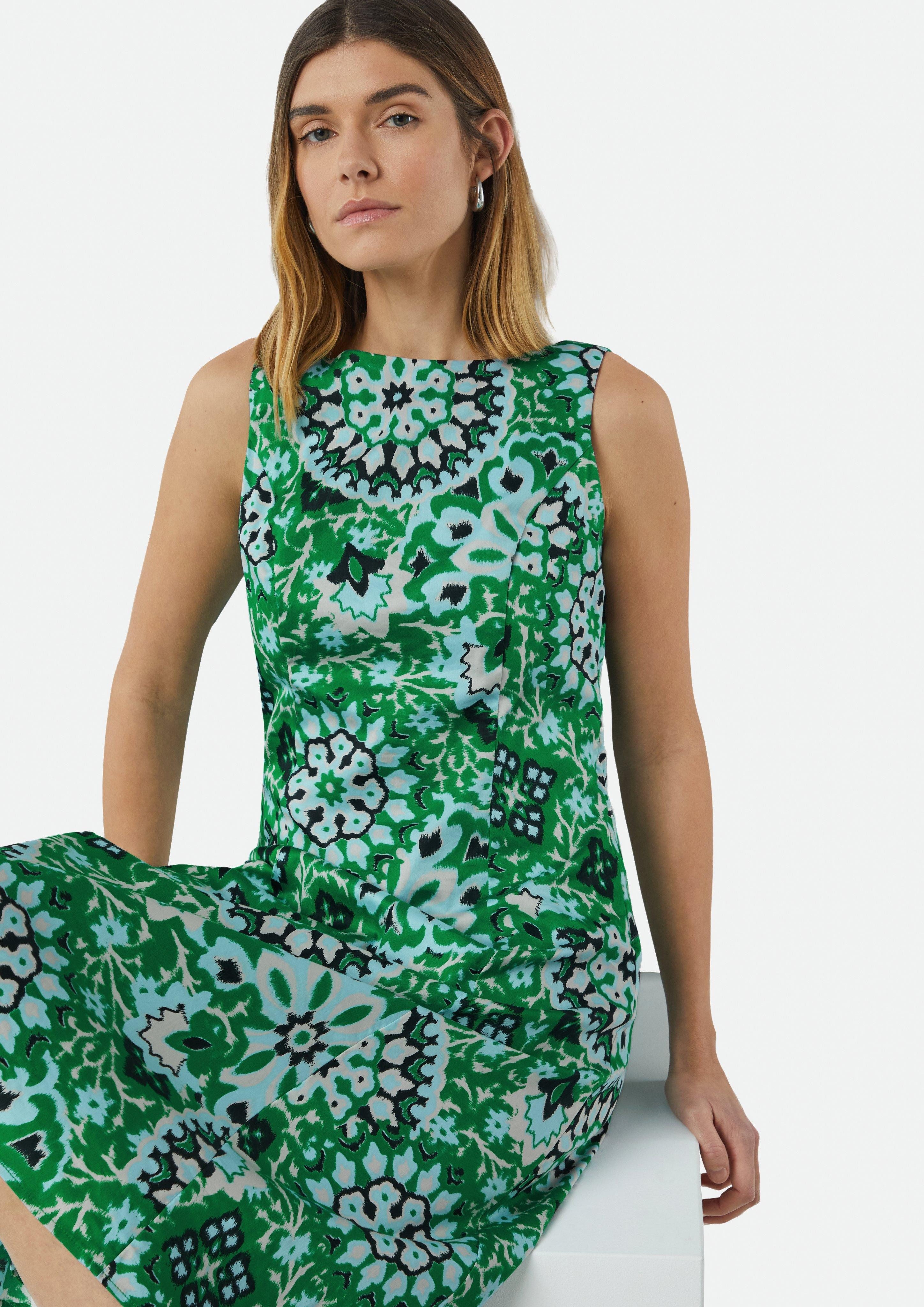 Comma Maxikleid Tailliertes Midikleid mit All-over-Print günstig online kaufen