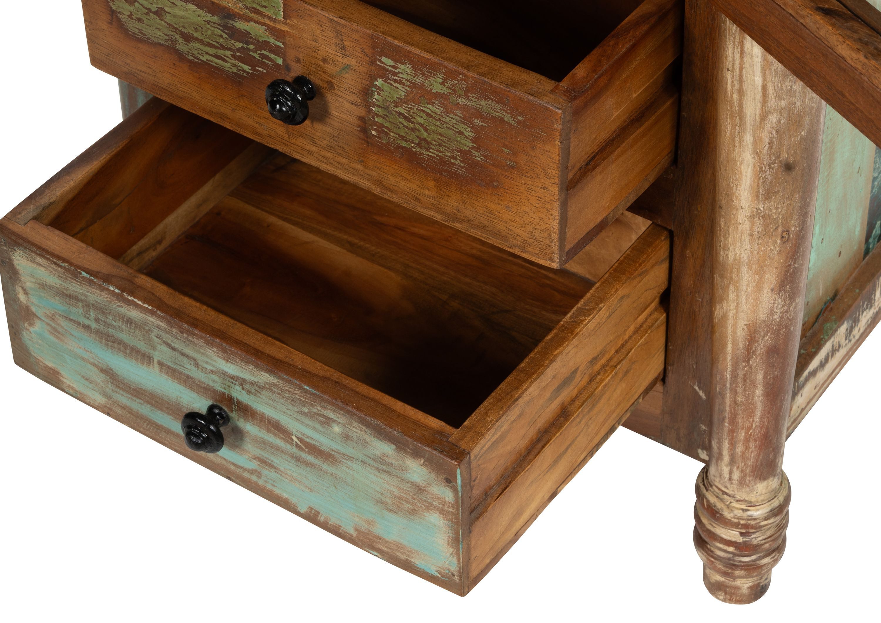 Massivmoebel24 Standvitrine #30 (Altholz 55x42x150 mehrfarbig günstig online kaufen