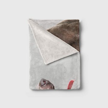 Sinus Art Handtücher Handtuch Strandhandtuch Saunatuch Kuscheldecke mit Tiermotiv Hund, Baumwolle-Polyester-Mix (1-St), Handtuch
