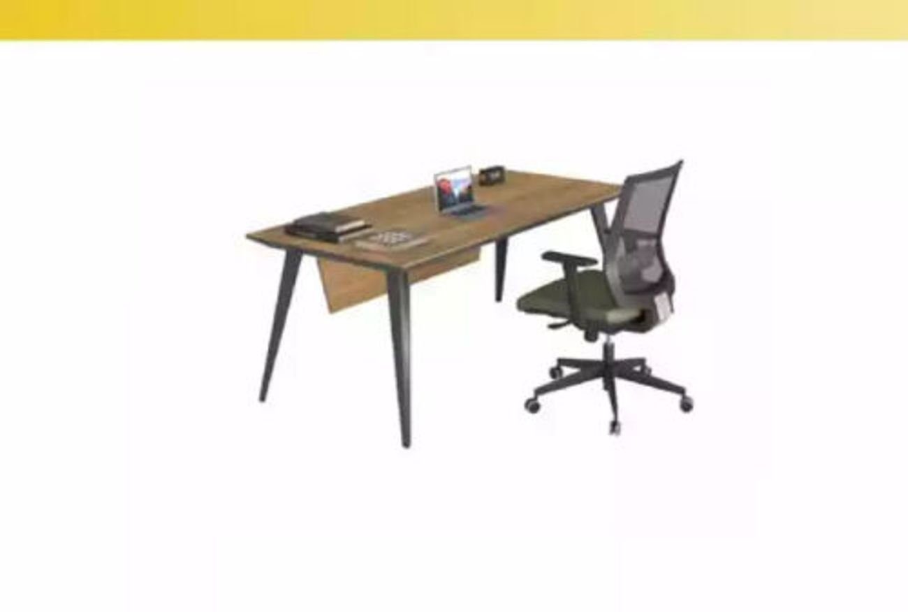Made Einrichtung Möbel 1x Schreibtischmöbel (1-St., nur Cheftisch JVmoebel Europa Schreibtisch Massivholz in Designer Schreibtisch),