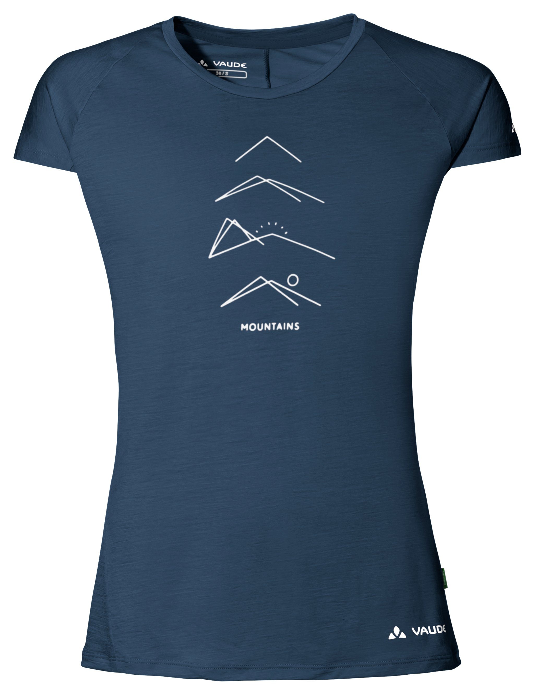 Wool T-Shirt dark Tekoa VAUDE (1-tlg) Knopf T-Shirt Grüner sea Women's uni