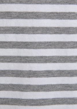 s.Oliver Nachthemd im Streifenmuster mit Knopfleiste
