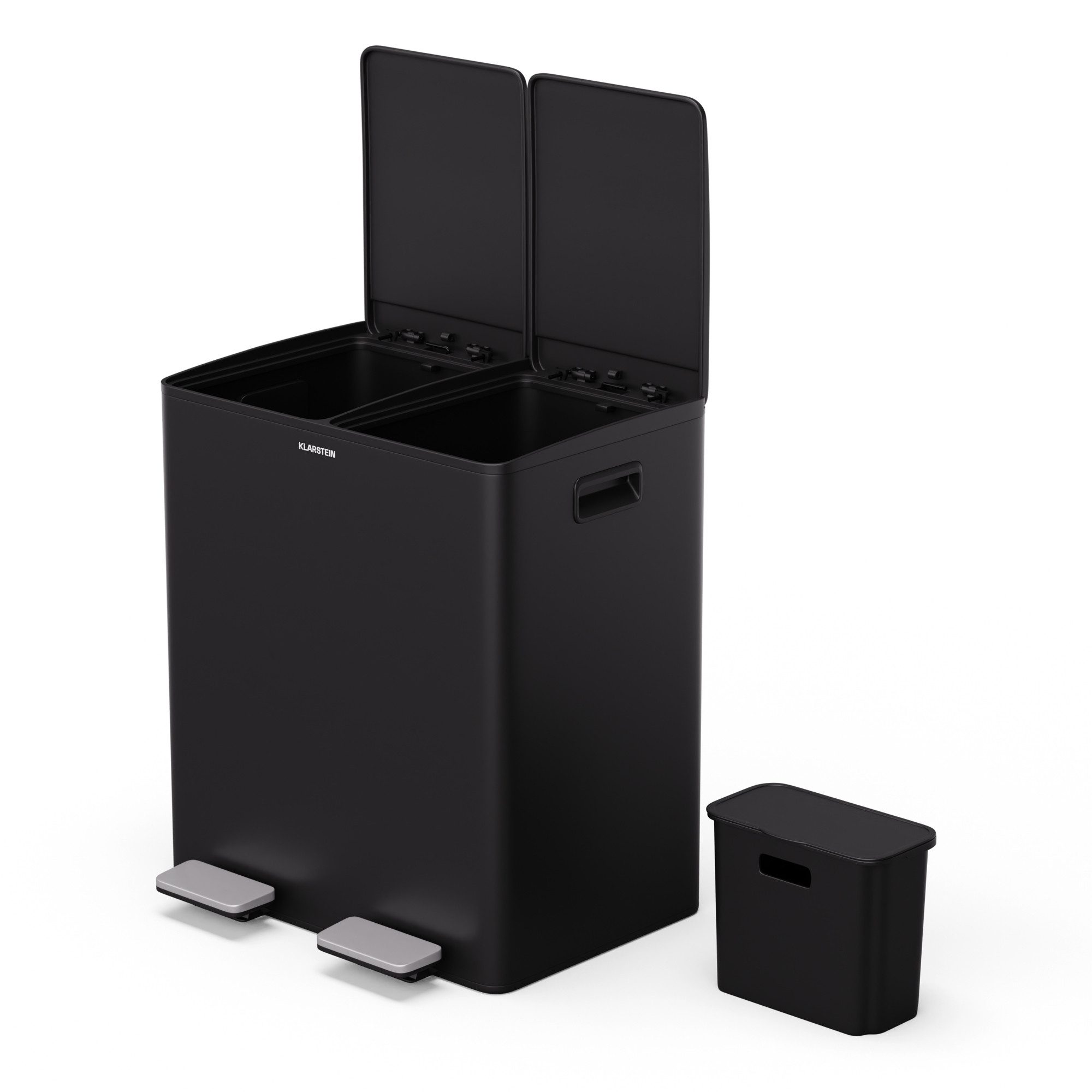 Klarstein Mülleimer EcoVista, Mülltonnenbox Fach Treteimer Trash Bin Garbage Müll