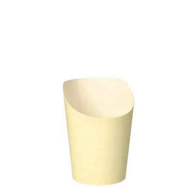 PAPSTAR Einwegbecher 75 Snackbecher, Pappe "To Go" 0,16 l Ø 7,5 cm · 9,9 cm beige
