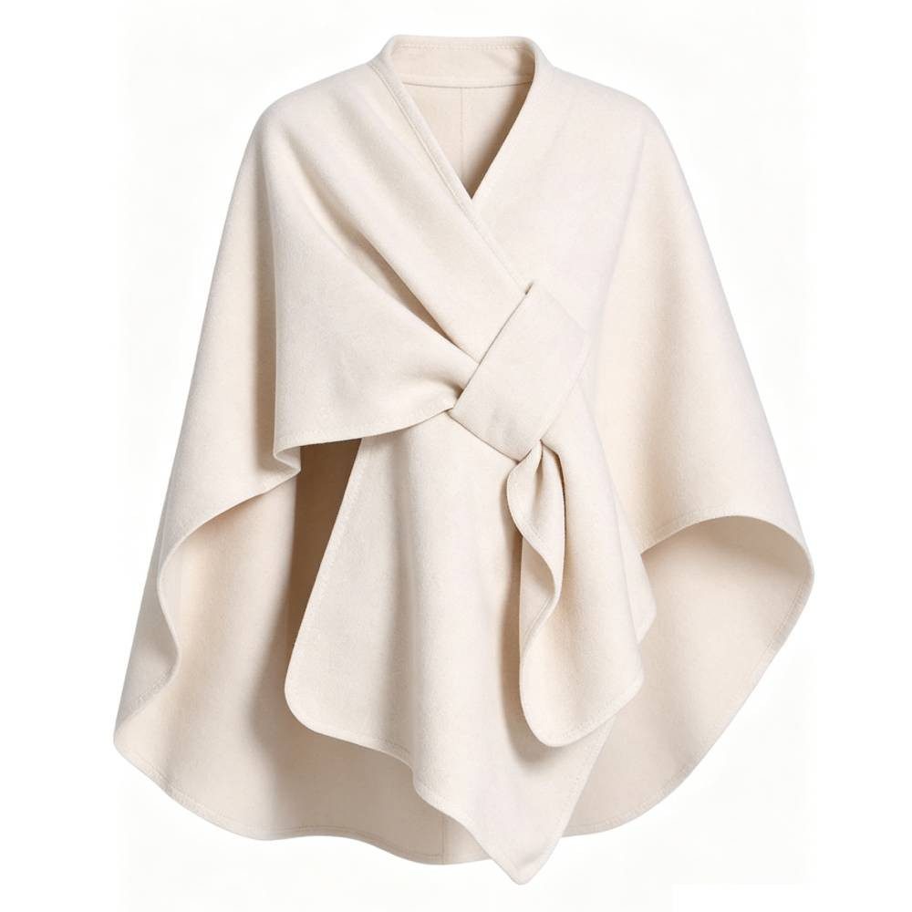 Blusmart Strickponcho Damen Strick Poncho Cape (V-Ausschnitt, Einheitsgröße, Warm Umhang Überwurf) Für Herbst Winter Frühling, Unifarben