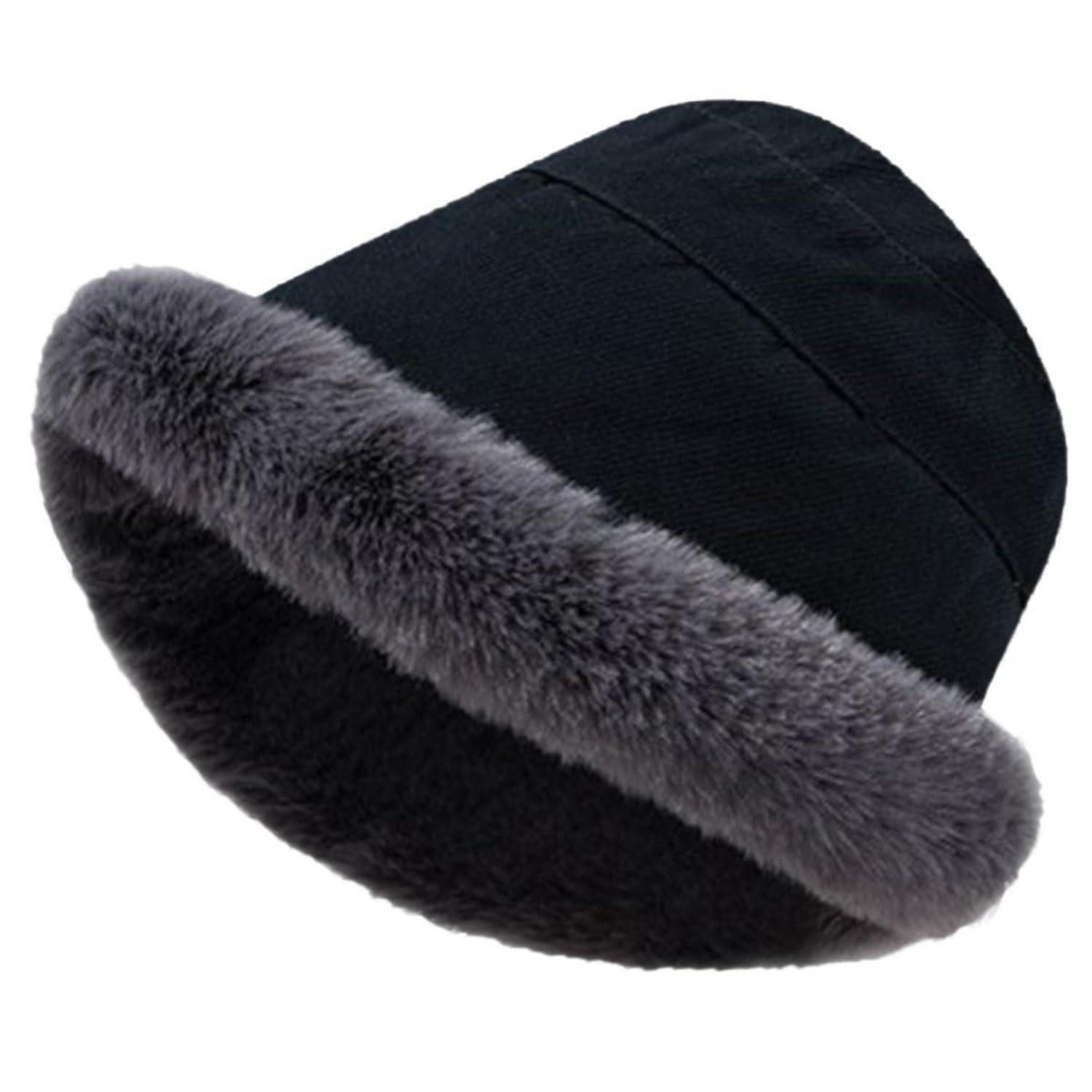 LuxusKollektion Bommelmütze Mütze Damen Winter Bommel Ohrenschutz fleecegefüttert schwarz (1-St)
