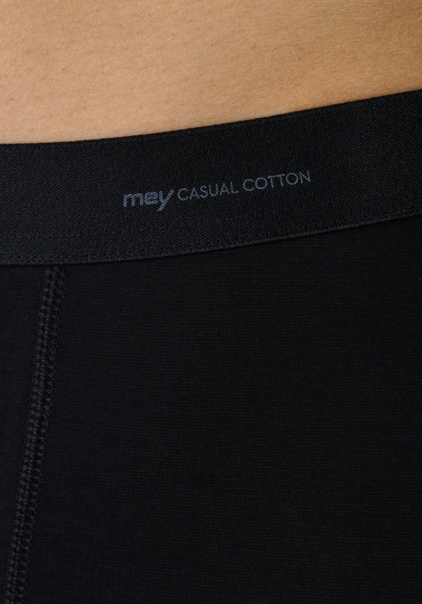 Mey Lange Unterhose schwarz körpernahe Casual Beinabschlüssen, Cotton mit weichen Passform