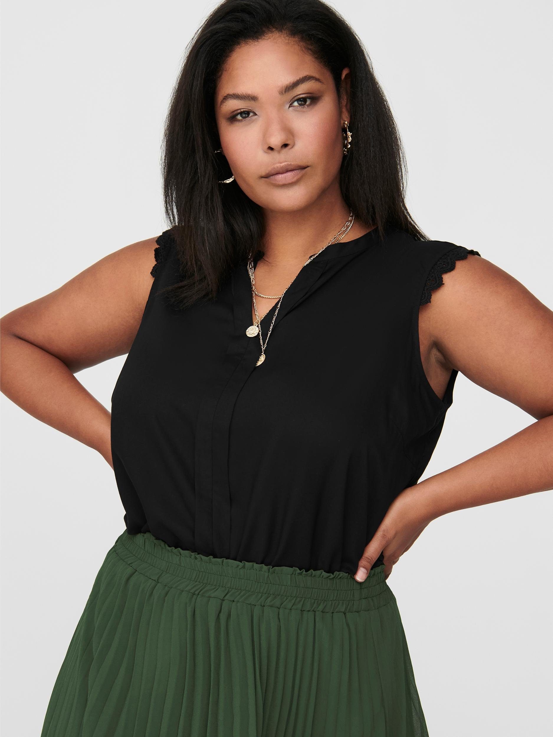 ONLY CARMAKOMA Blusentop CARMUMI SL TOP WVN NOOS mit Spitze günstig online kaufen