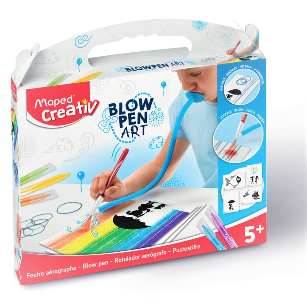 MAPED Filzstift Blow Pen String Art (Schlauch,Stifte,Blidvorlagen,Gummi)