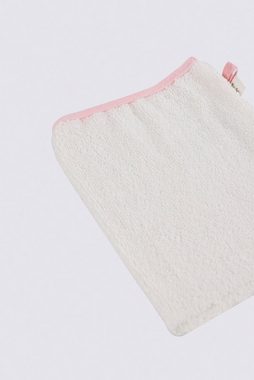 Ecocotton Badeponcho Baby Poncho Set ROSA aus 100% Bio Baumwolle (4-teilig), Baumwolle (Bio- GOTS-zertifiziert), Kapuze, Poncho zum Überziehen, Lätzchen mit Druckknopf, mit Kapuze