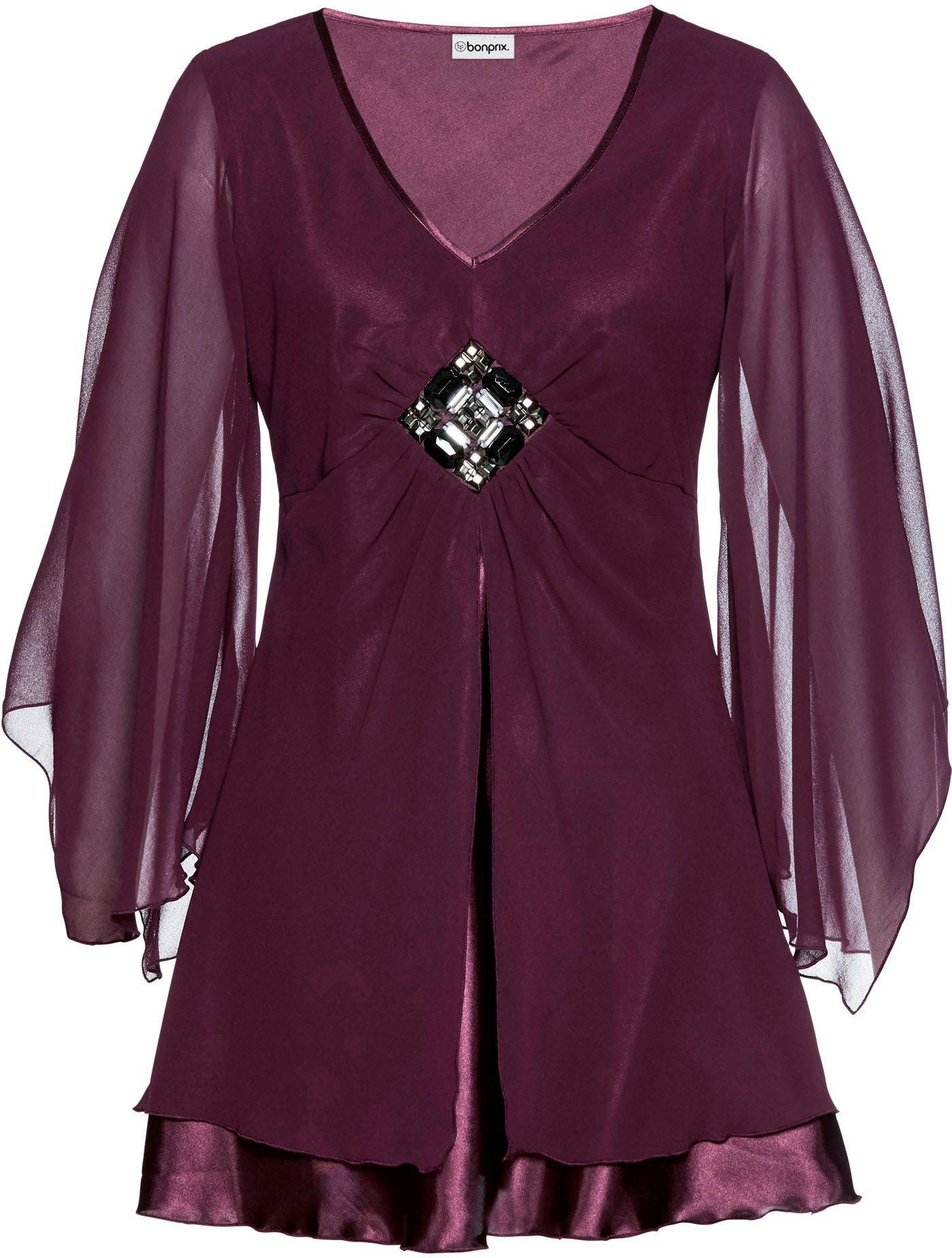 bonprix Tunika festlicher Stil, lockere Passform, aus Polyester