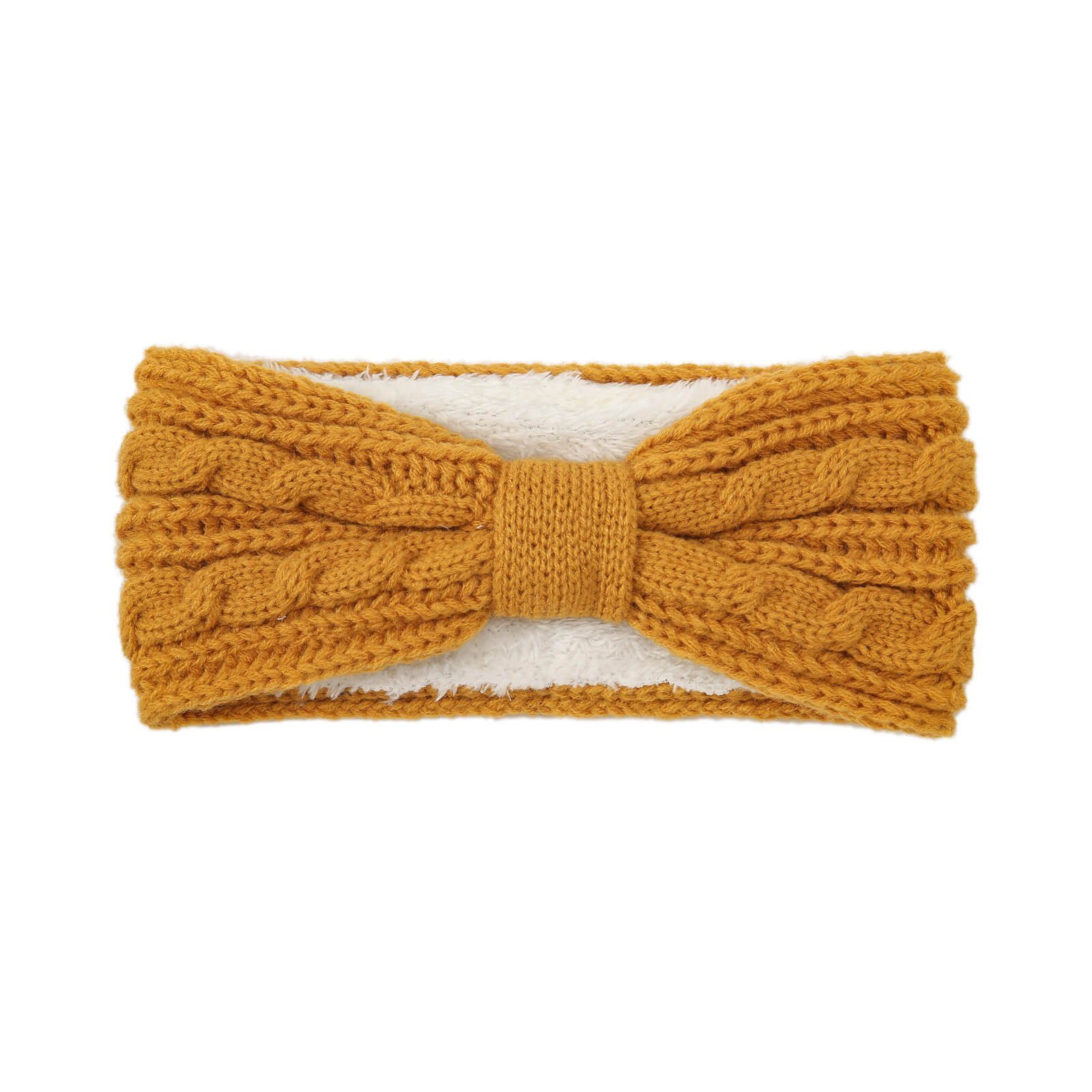 Leoberg Stirnband (Einzelartikel) Damen Winter Kopfband - Haarband Headband Verschiedene Designs 177094-Senf Gelb-42
