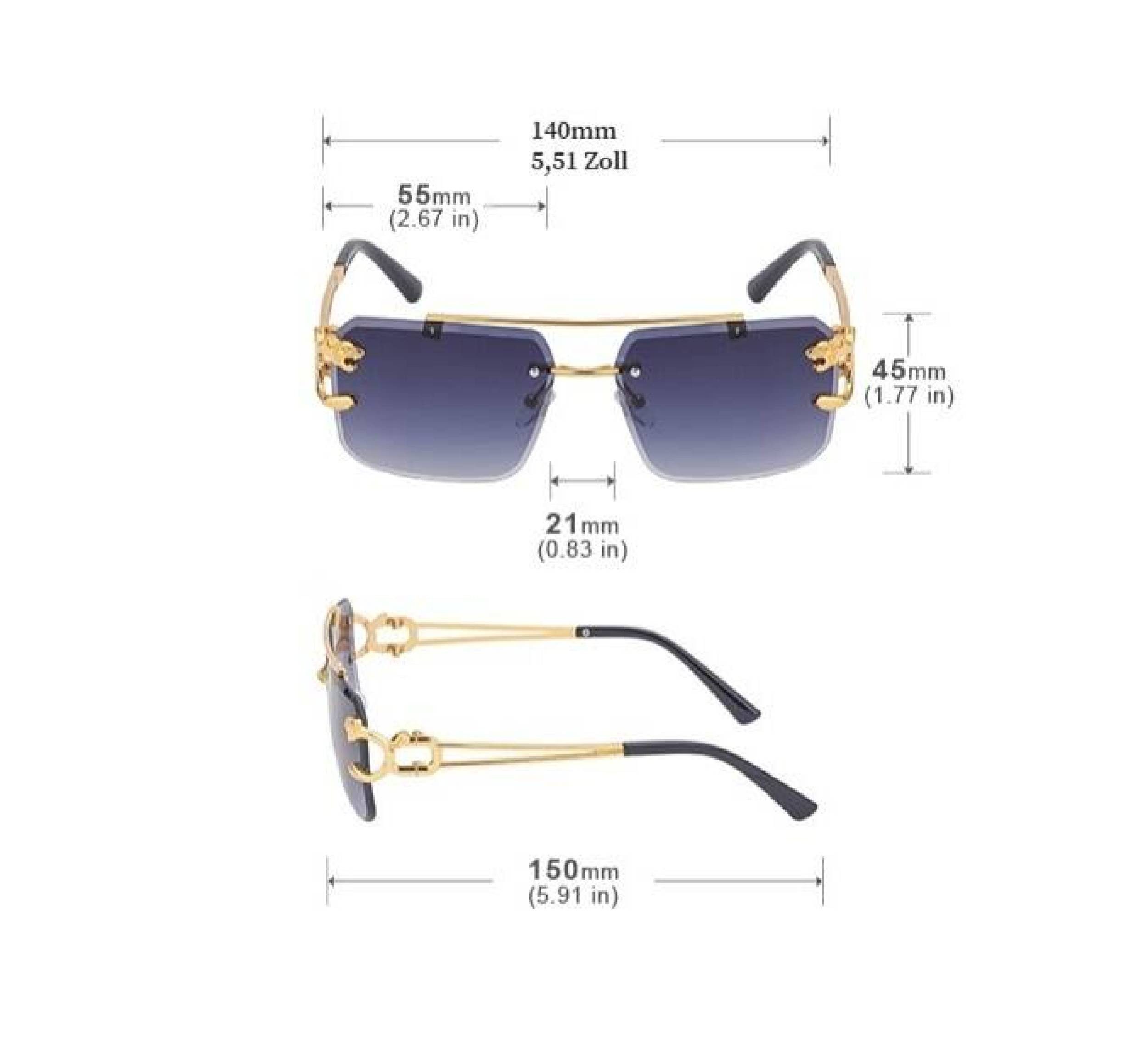 YRIIOMO Sonnenbrille Stilvolle Sonnenbrille mit rahmenlosem günstig online kaufen
