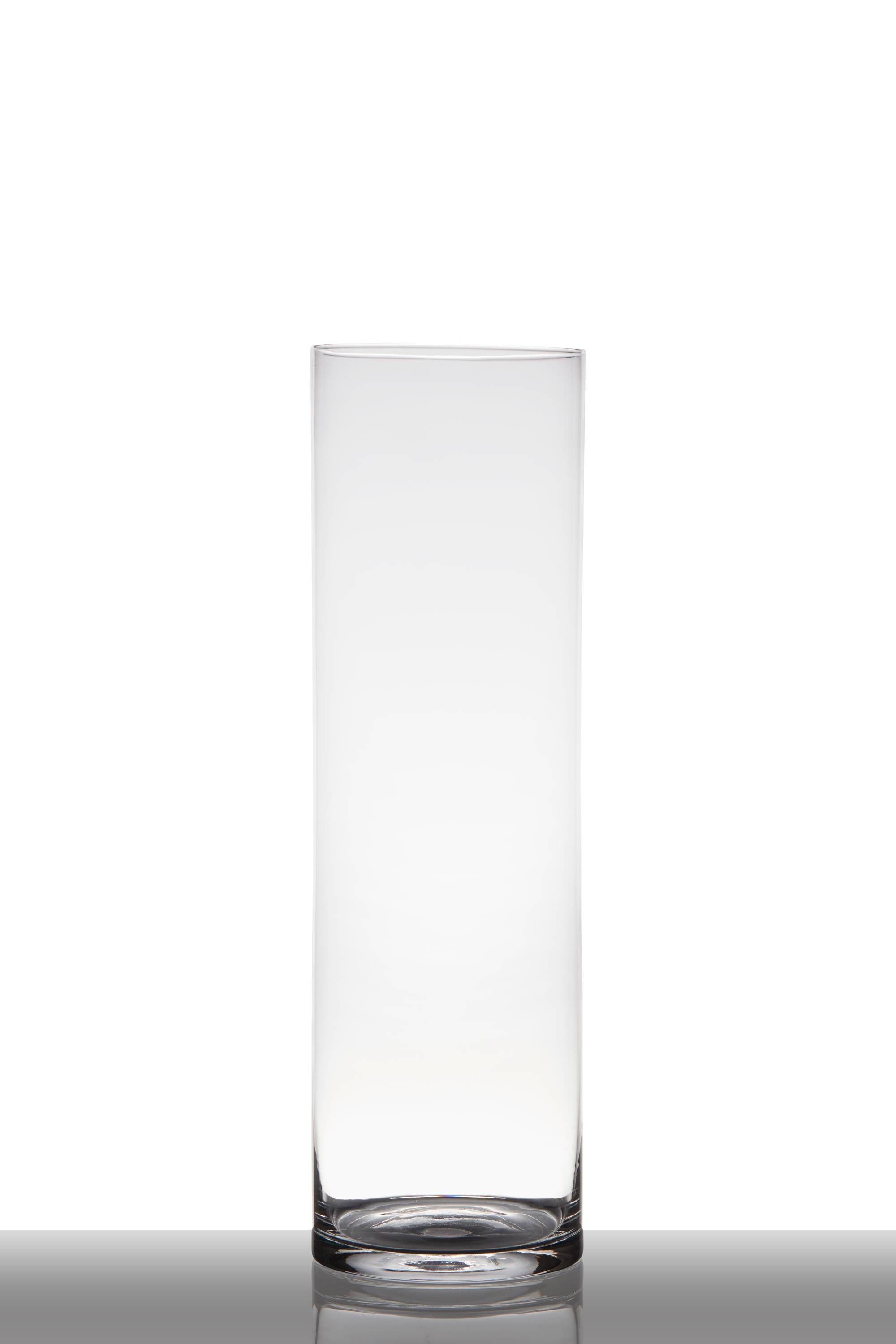 INNA-Glas Dekovase Große Vase Glas Sansa, Zylinder - rund, klar, 50cm, Ø 15cm - Glasvase