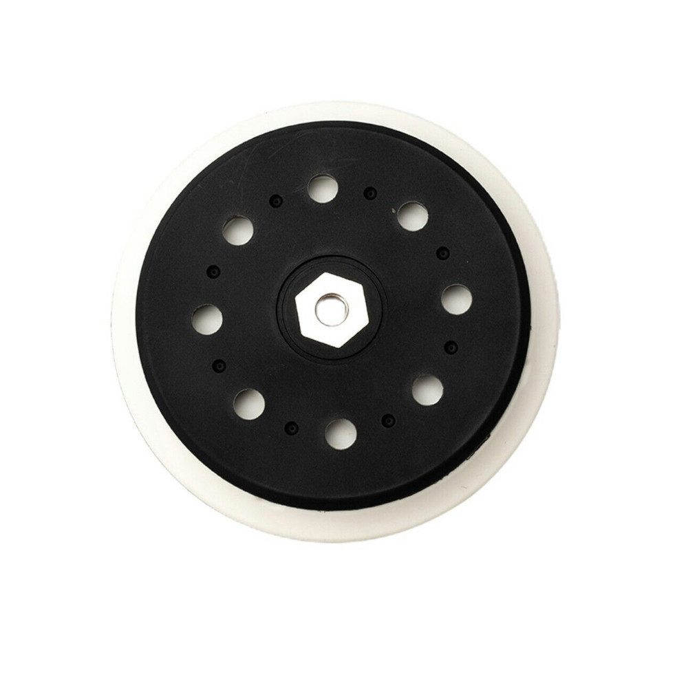 Trade-Shop Schleifteller passend für Makita BO6050, BO6050J ersetzt 197315-5, 197314-7, ø 150.00 mm, 1-St., Aufnahme: M8 / Härtegrad: hart / Anzahl der Löcher: 15