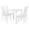 Tisch weiß mit weißen Stühlen