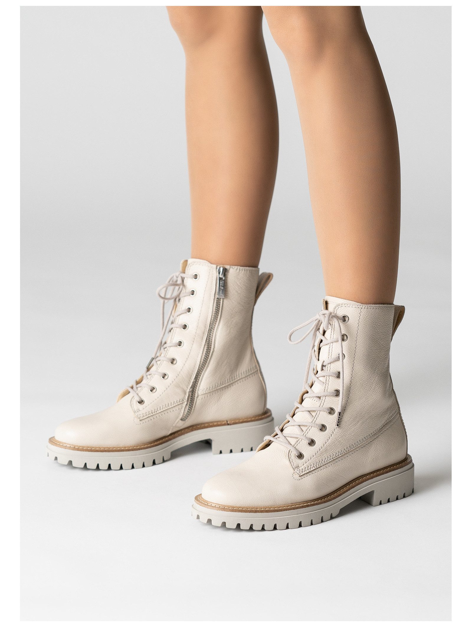 Paul Green Stiefelette Glattleder . Schnürstiefelette