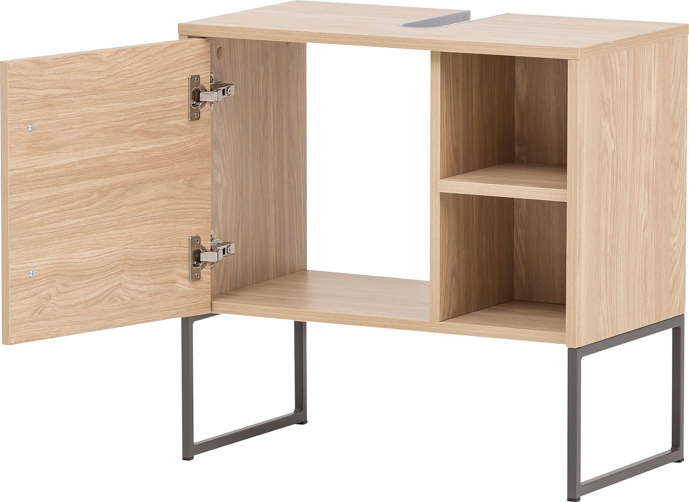 Schildmeyer Waschbeckenunterschrank Limone, Waschbeckenunterschrank, Made in Germany, B: 60,5 cm Solide Verarbeitung - Dieses Produkt ist in Deutschland gefertigt