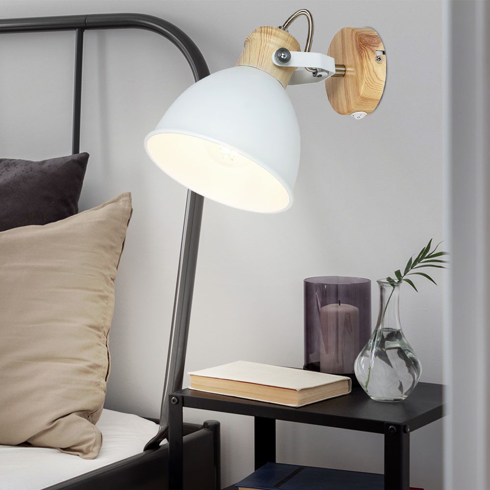 GLOBO LIGHTING Wandleuchte, Leuchtmittel nicht inklusive, Wandlampe Wandleuchte Spotlampe verstellbar Wohnzimmerlampe H 18,5 cm