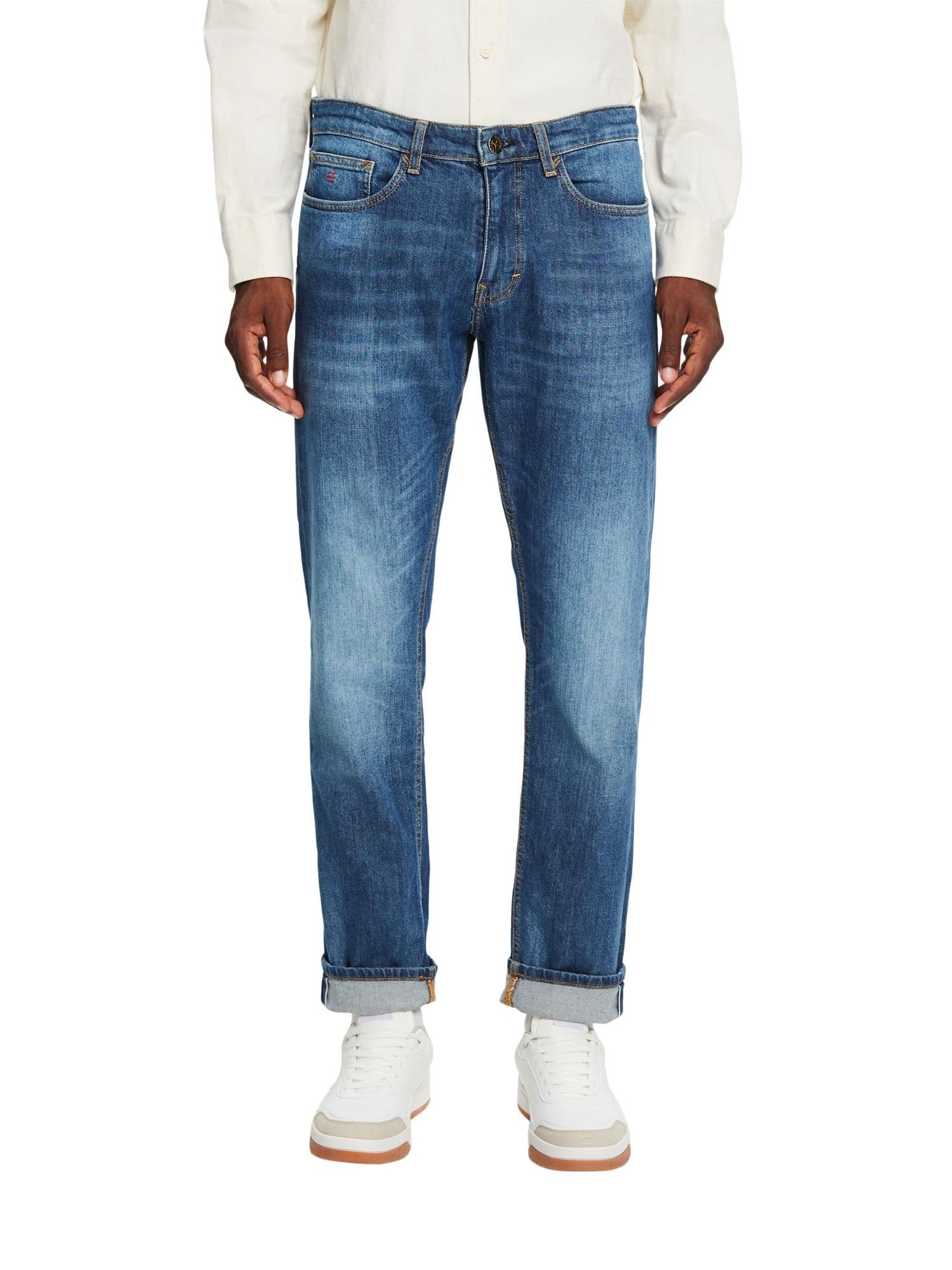 Esprit Slim-fit-Jeans Schmale Jeans mit Bundhöhe mittlerer