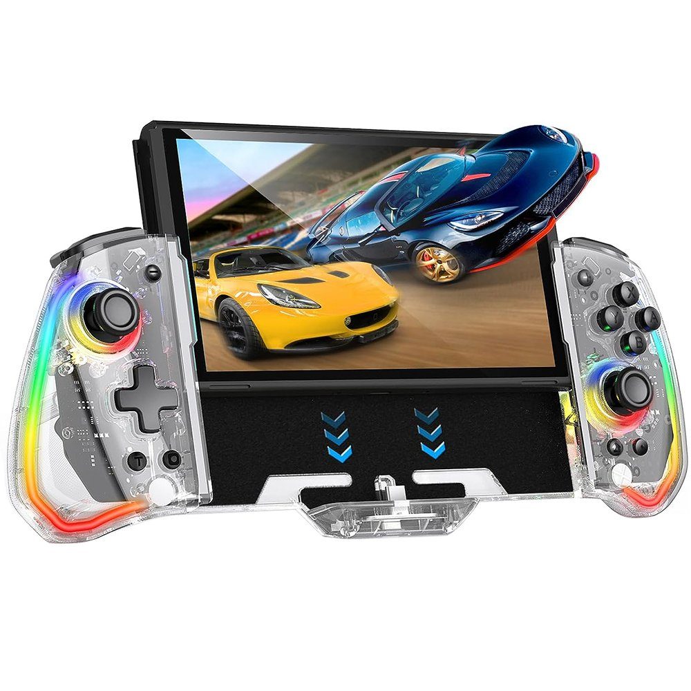 HYTIREBY Joycon Switch Controller für Nintendo Switch/OLED Switch-Controller (für Joy-Con mit einstellbarem Turbo, Dual Motor Vibration)