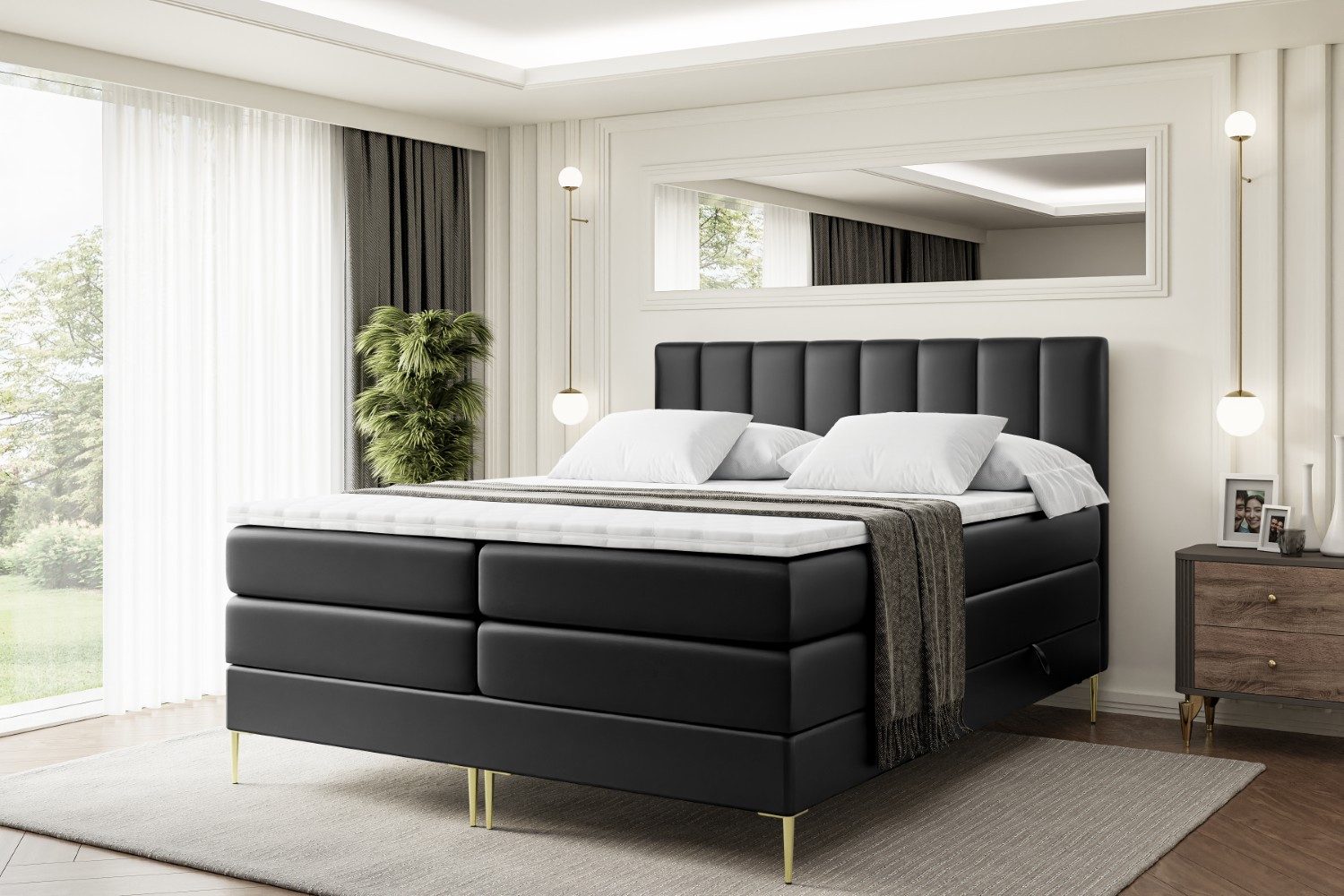 ALTDECOR Boxspringbett OTTA-F KING (Multipocket-Matratze H4, günstig online kaufen