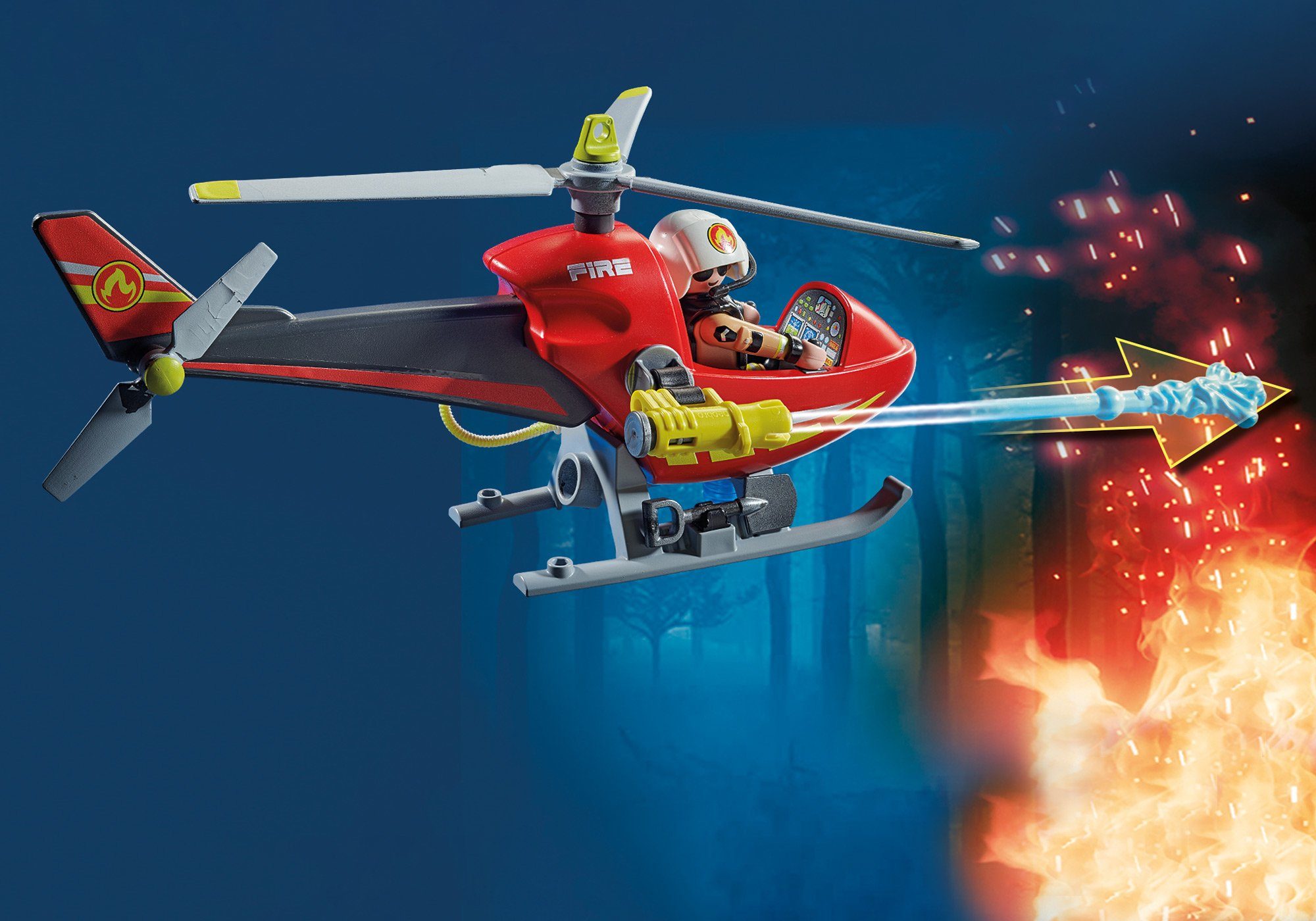 Germany St), (57 Feuerwehr-Hubschrauber Action, Made Playmobil® Konstruktions-Spielset (71195), City in