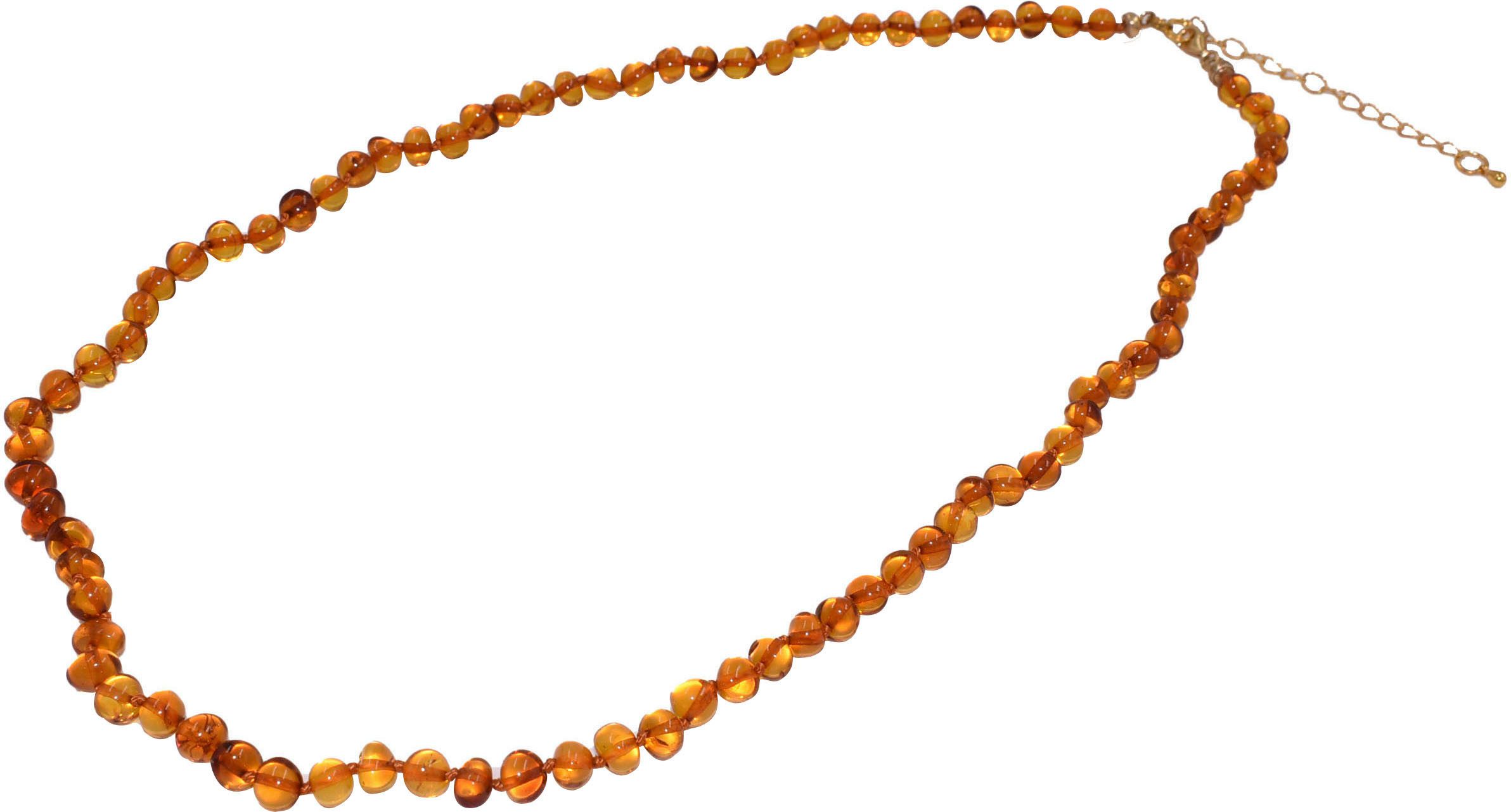 Firetti Collier Schmuck Geschenk Messing Halsschmuck Halskette Edelstein, Made in Germany - mit Bernstein
