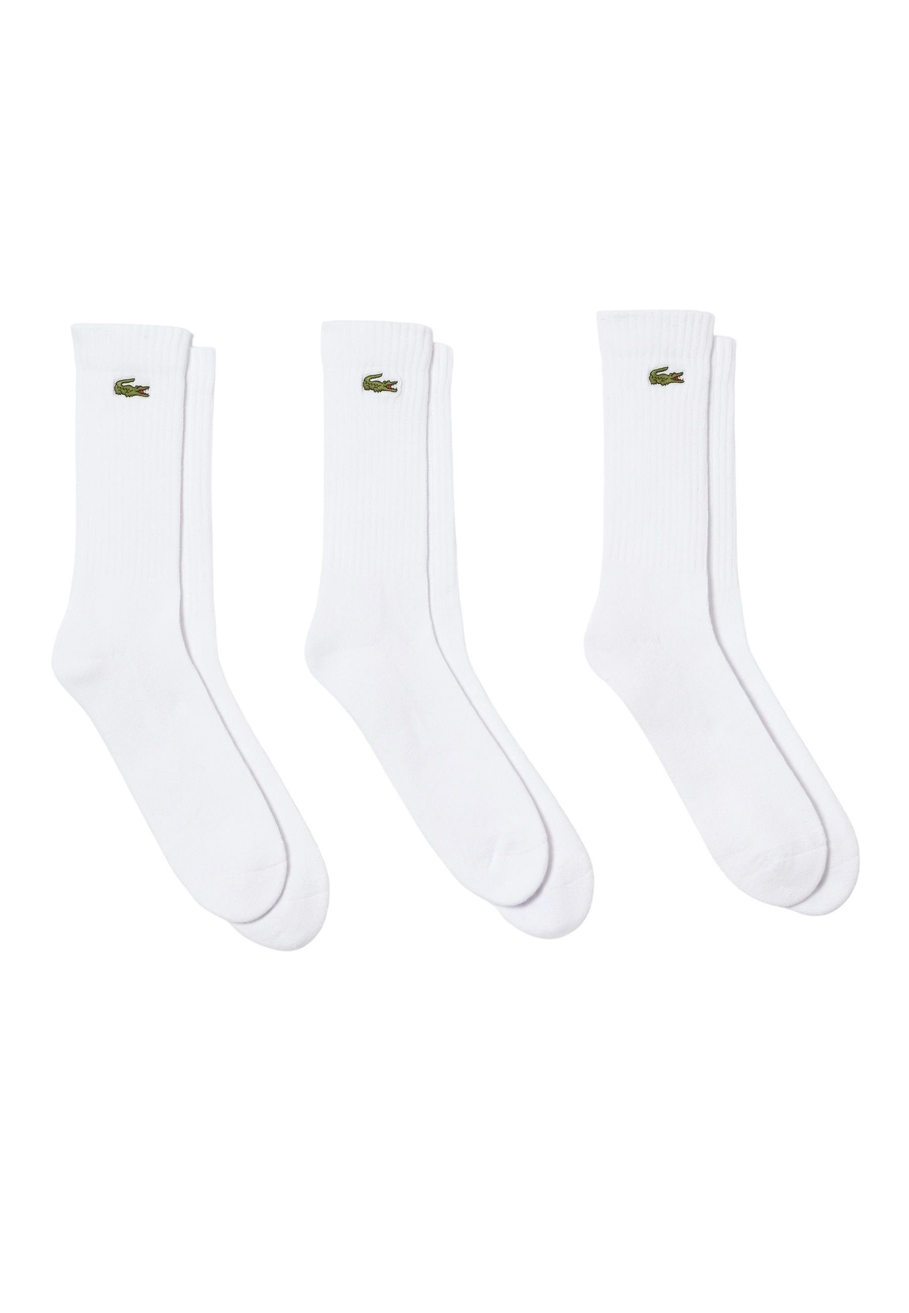 Offer Permanent Socken weiß Lacoste (3-Paar) Socken hohe Dreierpack Socken