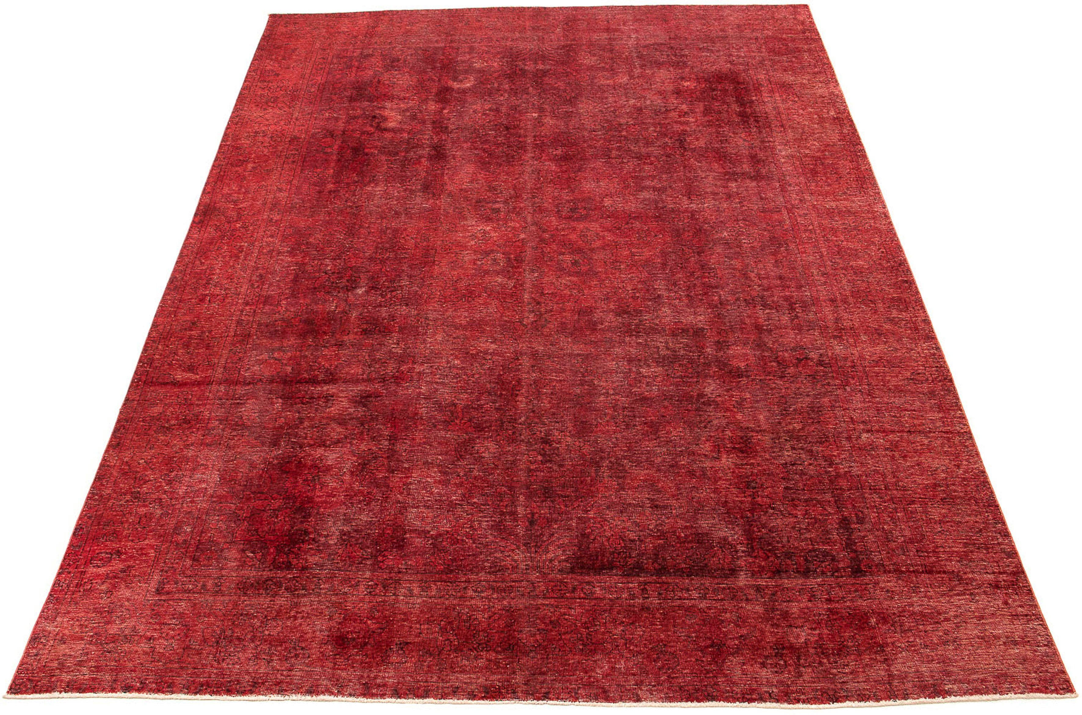 Teppich Vintage - 398 x 300 cm - dunkelrot, morgenland, rechteckig, Höhe: 8 mm, Wohnzimmer, Handgeknüpft, Einzelstück mit Zertifikat