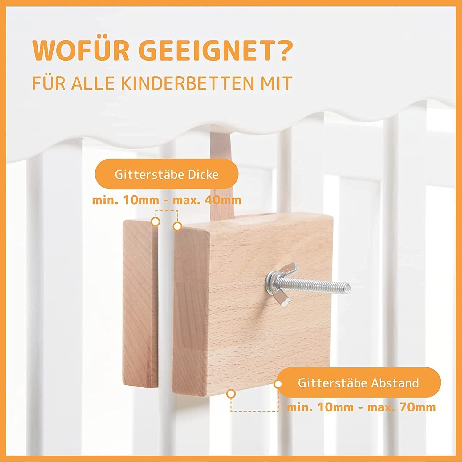 Deutsches Buchenholz Holz für Mobile (1er I Design, Holz-Halterung Wickeltisch 1 Pack) Livonir Stück