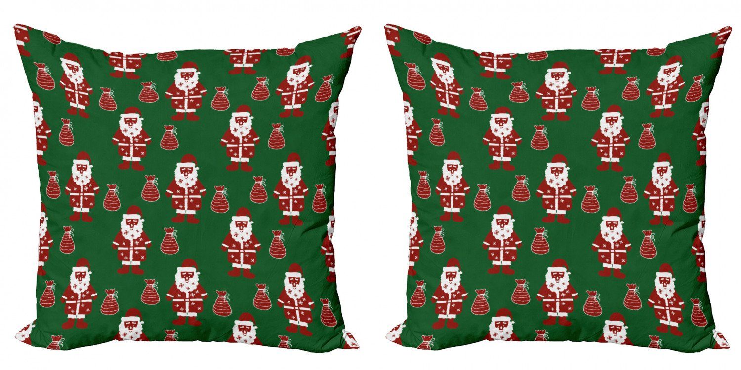 Digitaldruck, Stück), Weihnachtsmann (2 Abakuhaus Geometrisch Doppelseitiger Kissenbezüge Präsens Modern Accent