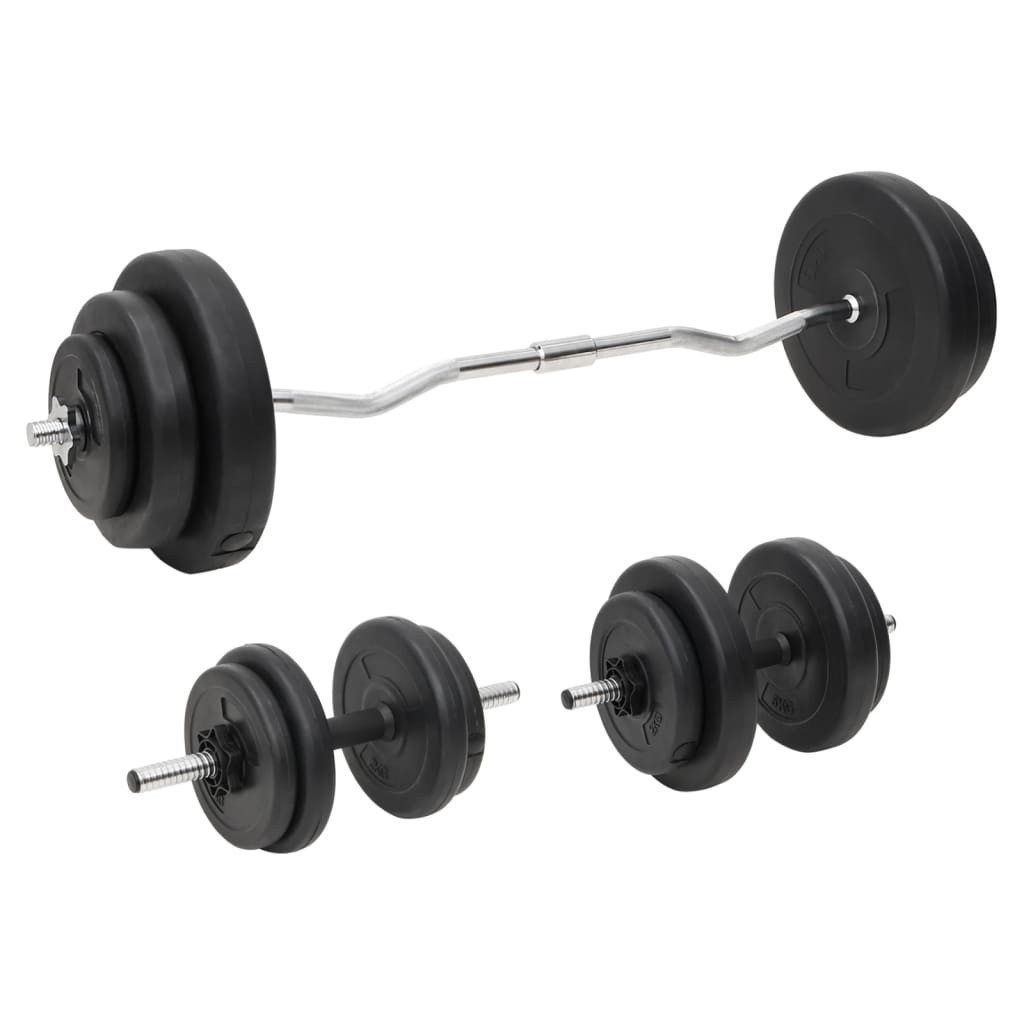 Hantel Langhantel und Kurzhantel mit Gewichten 60 kg