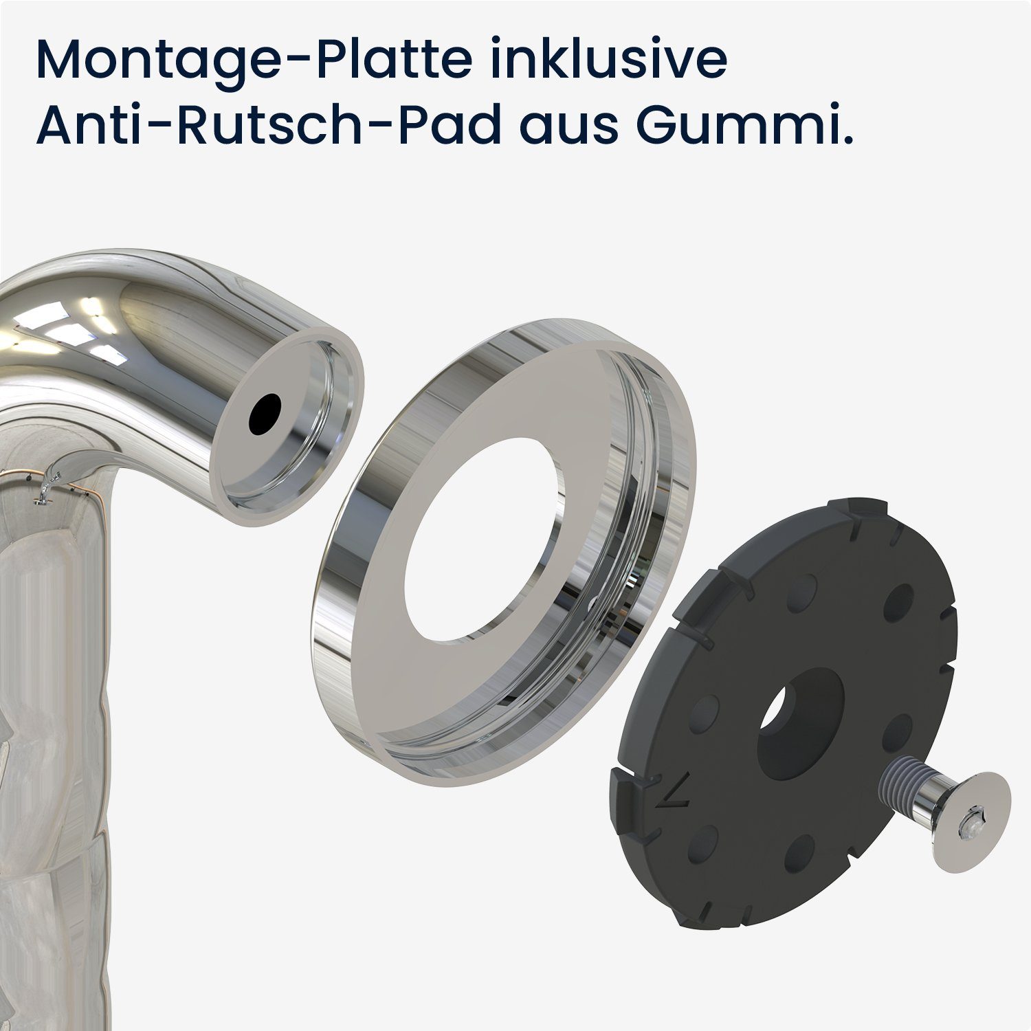 flexilife Haltegriff Wandgriff für Senioren, stabiler Badewannengriff Haltegriff Duschgriff – Bild 5 von 5