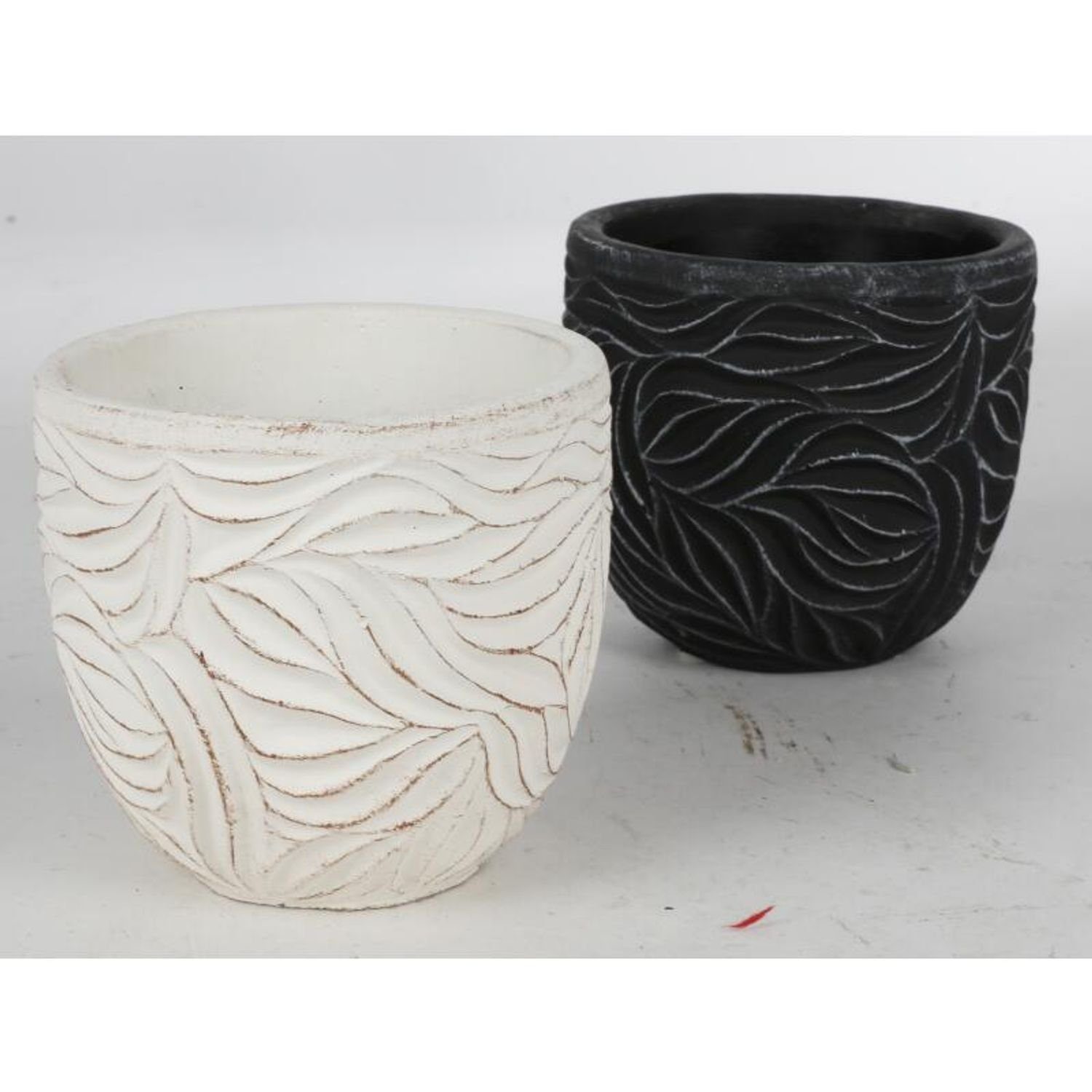 BURI Übertopf 18x Übertopf Blattdesign S Blumenkübel Pflanzenbox Kräutergefäß Garten. € 65,99, (€ 3,67 pro 1 Stk).