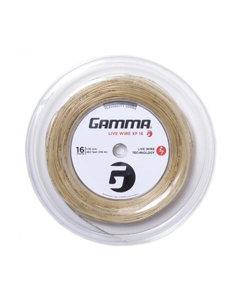 Gamma Tennissaite Live Wire XP (Touch+Komfort) natur 110m Rolle, Saitendicke: 1.27