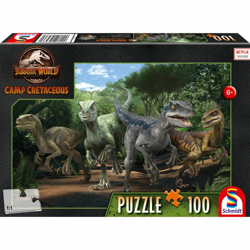 Das Spiele Velociraptor 100 Teile, Schmidt Puzzleteile 100 Rudel Puzzle