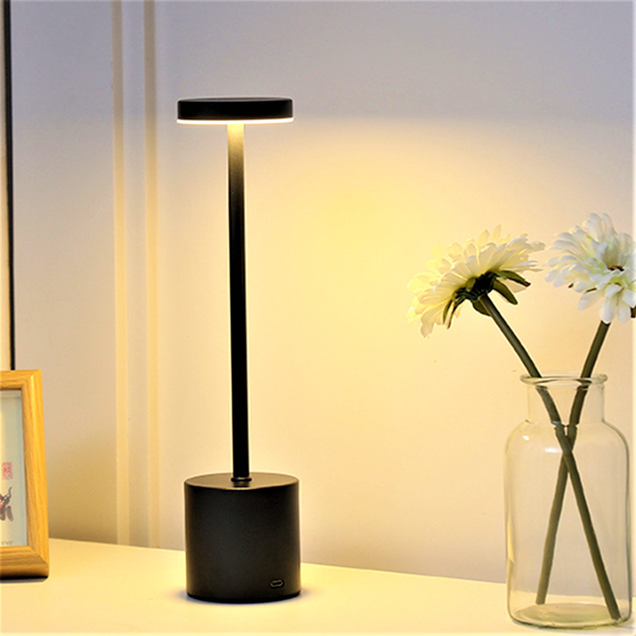 YINDN LED Tischleuchte Tischlampe, Stufenlos Dimmbar günstig online kaufen