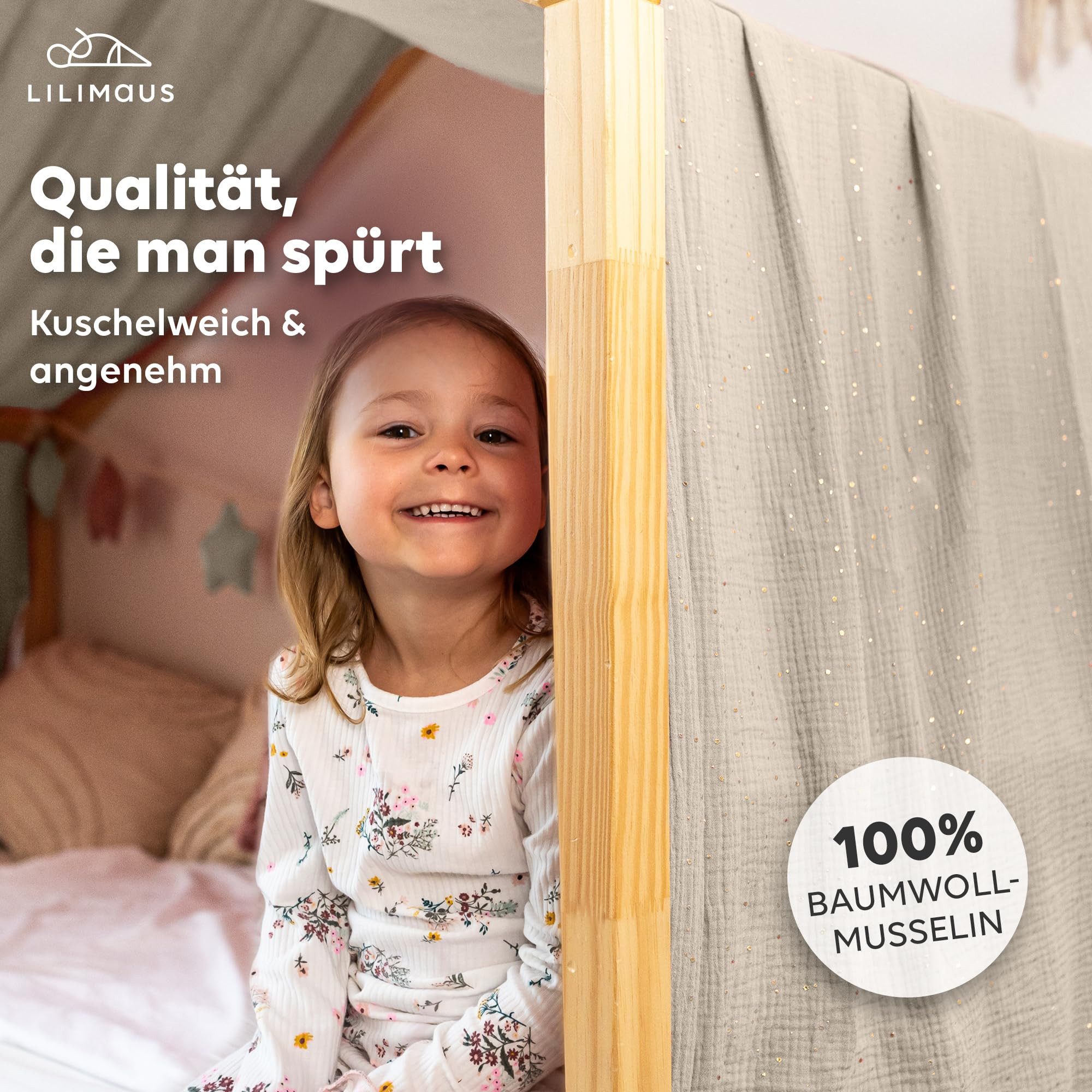 lilimaus Betthimmel Musselin Hausbett Himmel Kinderzimmer günstig online kaufen