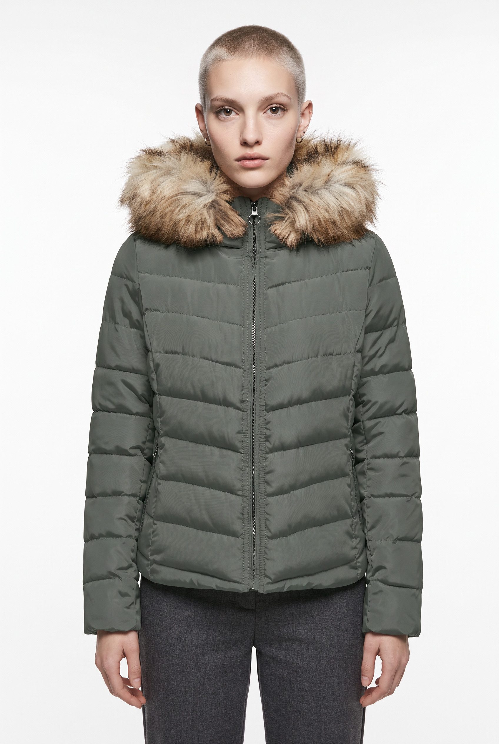 ONLY Steppjacke ONLELLAN QUILTED HOOD JACKET CC OTW Kunstfaser