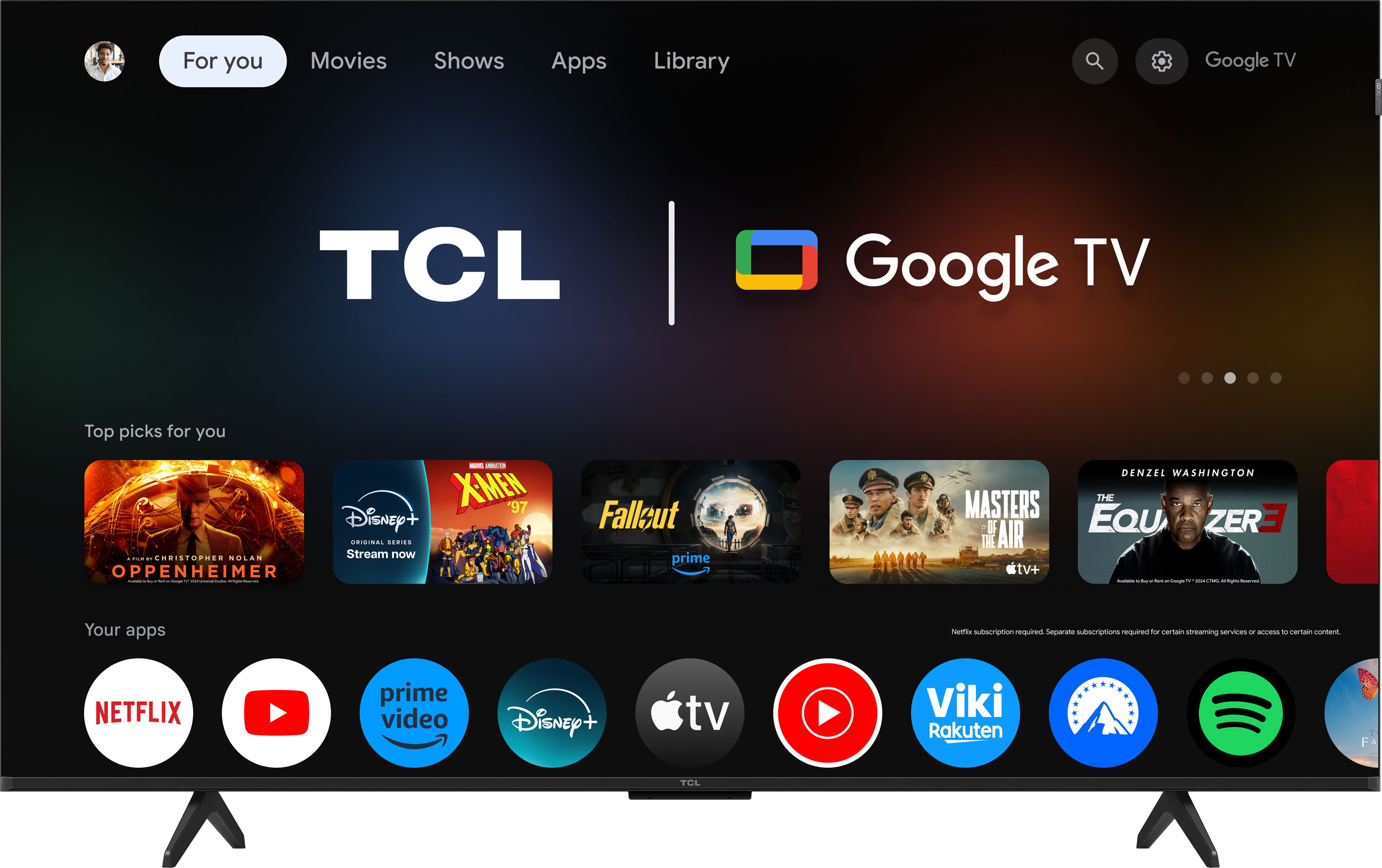 TCL 55P71KX1 QLED-Fernseher (139 cm/55 Zoll, 4K Ultra HD, Google TV, Smart-TV, Multi-HDR, Dolby Vision, Smart TV, Airplay2, Dolby Atmos, Game Master)