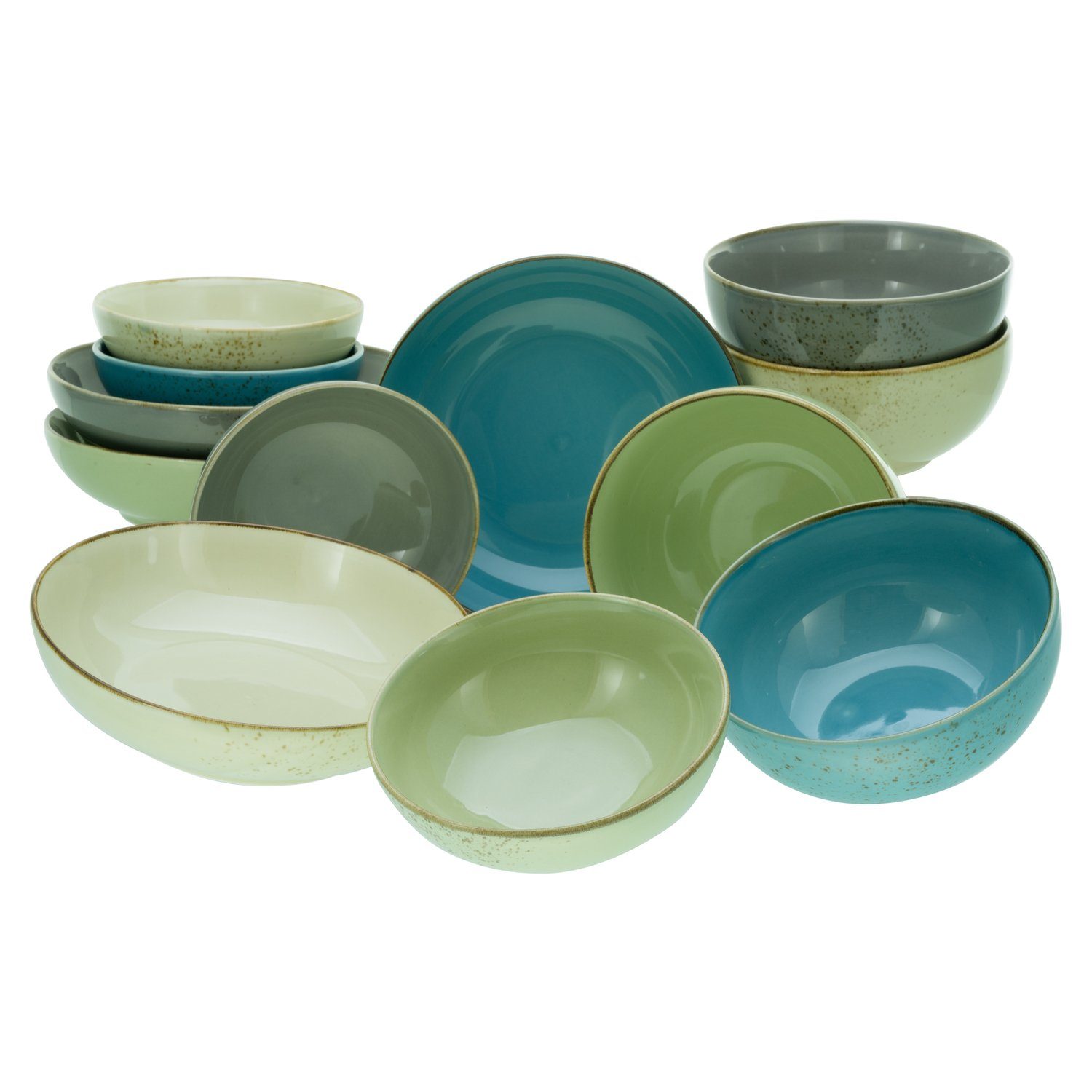creatable-kombiservice-nature-collection-mehrfarbig-12-tlg-steinzeug