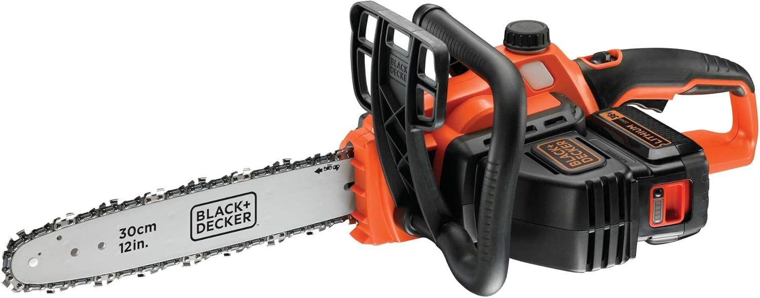 Black + Decker Akku-Kettensäge Li Ion Akku Kettensäge 36V GKC3630L20 mit Akku und Ladegerät, 1-tlg.