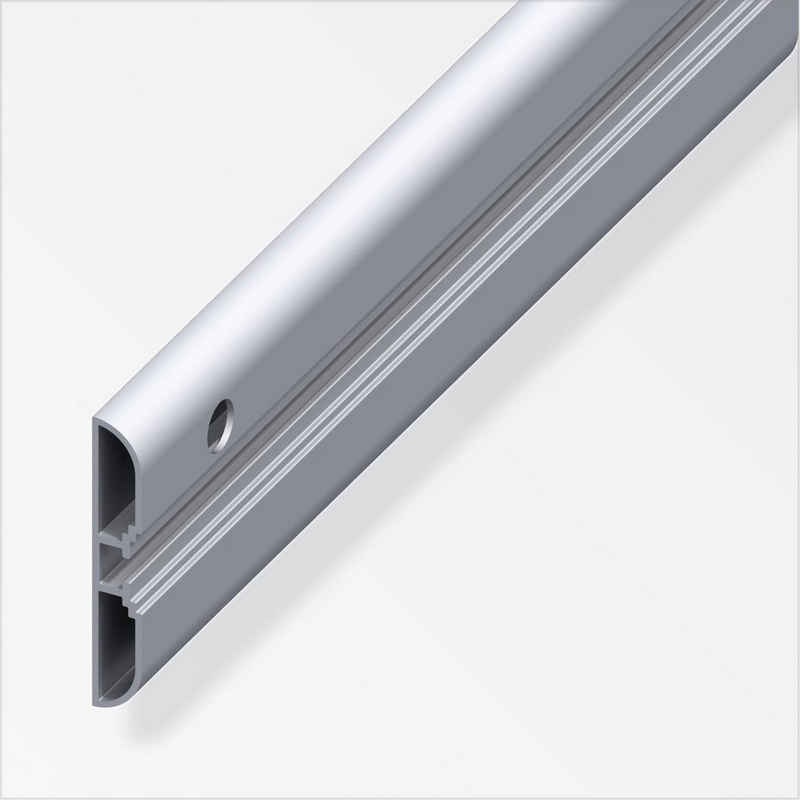 alfer Garderobenhaken coaxis®-Profil, breit 1 m, 60 x 10 mm Aluminium